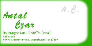 antal czar business card